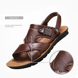 Sandals Summer Leather Sandals Classic Men Shoes Slippers Breatable Men Roman Outdoor Walking Footwear Big Size 48