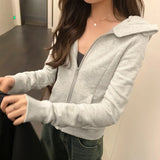 Version Of Slim, Skinny Hooded Sweater, Sports Zipper Jacket, Autumn And Winter New Small Cardigan
