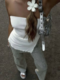 Side Slit Tube Top-Outfit