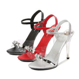 Zingj Sexy Super Heels 11CM High Nightclub Transparent Sandal Sex Shoes Plus Size