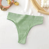 Seamless Women's Panties 9 Solid Color High Waisted Thongs Women Comfortable Women's Cotton Briefs Sexy Female