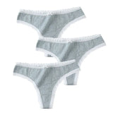 Panties Cotton Women's Underwear Sexy Panties Soft Female Underpants Thong Solid Color Lace Panty Lingerie M-XL