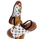 Loose With Flat Sandals Women's Cloth With Buckle Toe Beach Cold