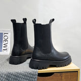 Zingj Boots Autumn Breathable Male High Top Leather Shoes Work Boots Korean British Style Ankle Boots