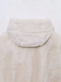 White Faux Fur Hooded Zip Vest- Outfit