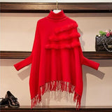 Female Wrap And Swing Women's Sweaters For Winter Leisure Long Sleeve Slim Thin Out Jacket Long Section