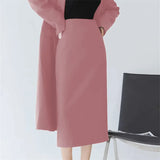 And Long Coffee Dress Women's Summer Open Skirt One High-Waisted Skirt Bag Hip Skirt Suit