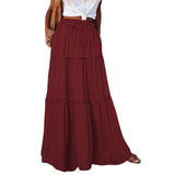 Women's Summer New Wood Ear Layered Skirt High Waist Tight With Lotle Side