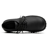 2025 Web Celebrity Advanced Feeling Thick Bottom Korean Version Black Dress Business Casual Fashion Derby Shoes