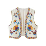 Embroidered Open Tao 2025 Vest National Style Summer Multi-Color Vest Women's
