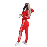 Women's Sports and Leisure Suit Sportswear Zipper Jogging Sportswear Women's Hoodie+pants Sweatshirt 2 Piece Set