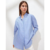 Zingj Striped Shirt 2024 New Fashion Versatile Loose Polo Striped