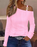 Autumn Simple Metal Buckle Shoulder Collar