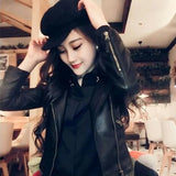 Zingj Female 2024 New Women's Pu Spring And Autumn Korean Version Slim Motorcycle Lady Leather Large Size Coat