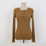 Autumn Women Cotton T Shirt Long Sleeve White Tee Shirt Femme Female Slim Sexy Deep V Neck Tops Knitted Fashion