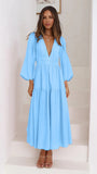 Zingj Autumn And Winter V Collar Waist Show Thin Pleated Long Sleeve Small Fresh Dress Female