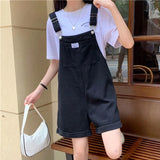 Summer Women Vintage Purple Jeans Jumpsuit Cotton Wide Legs Bib Female Overalls Woman Personality Denim Bodysuit