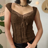 Zingj Retro Lace Stitching Bow Jacket New Spring 2023 Slim Slim Casual Solid Color Short-Sleeved