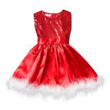 Claus Girls Xmas Party Dress Kids Christmas Dresses New Years Girl Vestido Fancy Christmas Dress Girl Long Sleeves
