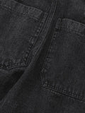 Men's Cargo Pocket Patched Straight Leg Jeans- Outfit