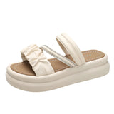 Bottom Cool Slippers Female Summer Outside Wear 2025 New With Skirt Fairy Wind Two Wear Fashion Beach One Word