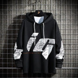 Hoodie Men's Sweatshirt Spring 2021 New Korean Style Trend Loose Casual Stitching Long Sleeve V-Neck Casual