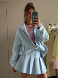 Rhisey With A Hundred Folded Skirt Suit Women's Summer New Sports Leisure Sexy Pure
