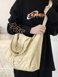 Vintage Wash Large Shoulder Bag- Outfit