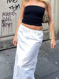 Cargo Skirts Casual Long Maxi Skirts Fashion Harajuku Y2k Aesthetic Streetwear Denim Korean Skirts Fairy Grunge