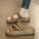 Zingj New Pregnant Women Step On Excrement Slippers Female Summer Wear Platform Beach Sandals Fashion Women