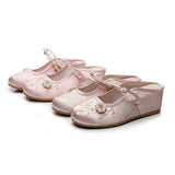 Zingj And Summer New Style Outside The Home Wearing Thick Bottom New Chinese Style Lady Embroidered Plain Slippers