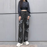 Print Is Slim And Simple Jeans Woman-Outfit