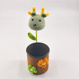 Zingj New Knitting Sunflower Pen Holder Hand Woven Wool Pen Holder Teacher's Day To Send Teachers Friends