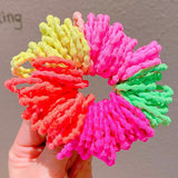 Girls Cute Colorful Basic Spiral Elastic Hair Bands Small Pigtail Hair Tie Scrunchie Rubber Band Kid Hair