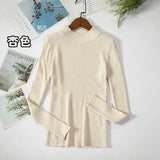 New-coming Autumn Winter Tops Basic Turtleneck Pullovers Sweaters Primer Long Sleeve Short Korean Slim-fit tight
