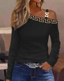 Autumn Simple Metal Buckle Shoulder Collar