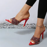 Tip High-Shoe Slippers Female Word Sexy Fine And Fashion Cool Slippers