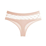 New Women's Underwear Panties Sexy High Elastic Thong Middle-waist Hollow Out Breathable Comfortable Fashion