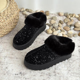 Winter New Fur Integrated Large-Size Fashion Thick Bottom Snow Boots Northeast Thick Cotton Shoes Short