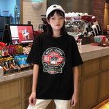 Women Harajuku Milk Printed Kawaii BF Couple Clothes Unisex Loose Long Summer Tee Top Womens Tshirt Korean Style