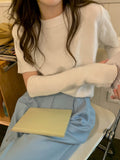 2022 Spring autumn Korean Style Knitted Sweater and pullover womens Sweet Girls Outwear Detachable Sleeve