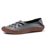 big size 45 genuine leather Boat Shoes Casual women shoes woman easy for walking comfortable