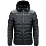 Color Parka Coat Men\'s Winter New Style Hooded Jacket Warm and Lightweight Splicing Parka Coat Jacket