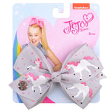 Bows Jojo Siwa Rainbow Printed Knot Ribbon Bow For Girls Handmade Boutique Hair Clip Children Hair