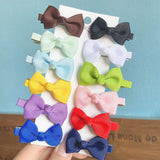 Grosgrain Ribbon Bowknot Hairpins For Cute Girls Colorful BB Hair Clips Mini Barrettes Headwear Kids Hair
