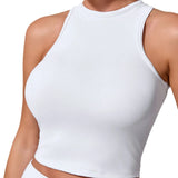 Zingj Moned Smock Speed Dry Vest Female Naked Tight Yoga Dress Running Fitness Top BT095- Outfit