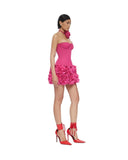 Corset Top And 3d Flower Micro Skirt Set-Outfit