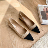Spring And Summer New Fairy Wind Chain Flat Sole Single Shoes Women's Version Of Sharp Head Light Soft Bottom
