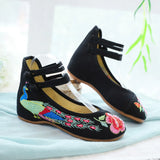 Zingj He Clothes With Embroidered Cloth Shoes Wedding Shoes Shallow Mouth Low Heel Spring And Autumn Women Single Shoes Dance