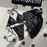 2024 New Confectionery Series Special Cloth Swimsuit Bikini Three-Piece